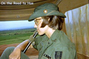 Military nurse in a truck in Vietnam